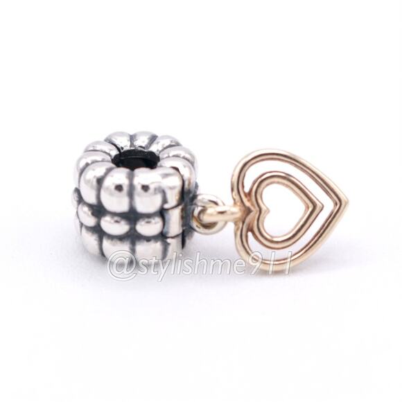 Authentic Pandora Heart of Hearts Dangle Clip With 14K Gold - 790987 - Picture 9 of 11